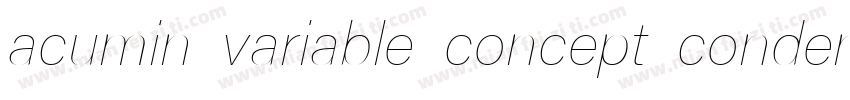 acumin variable concept condensed b字体转换